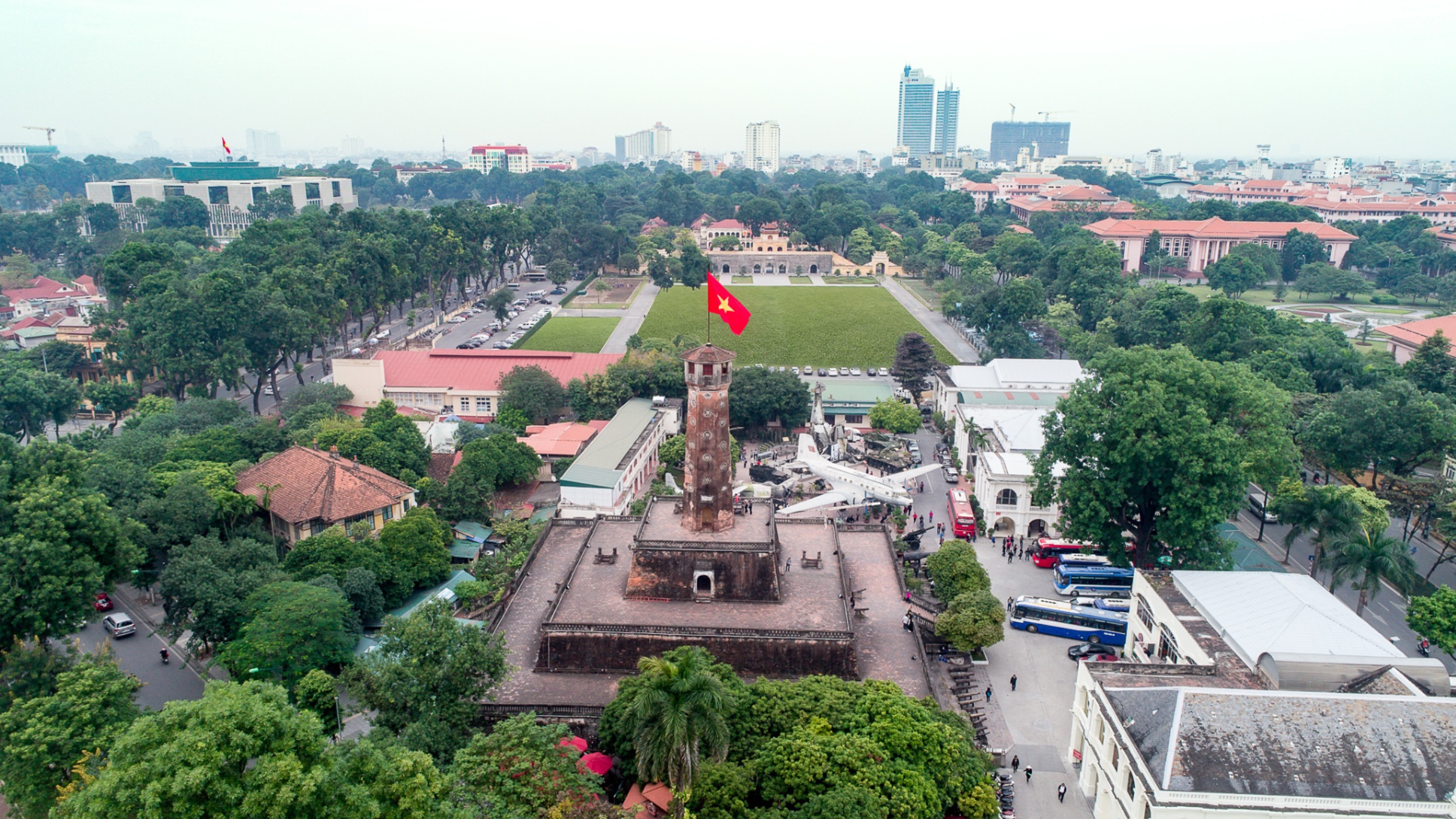 The Imperial Citadel of Thang Long view from above.
